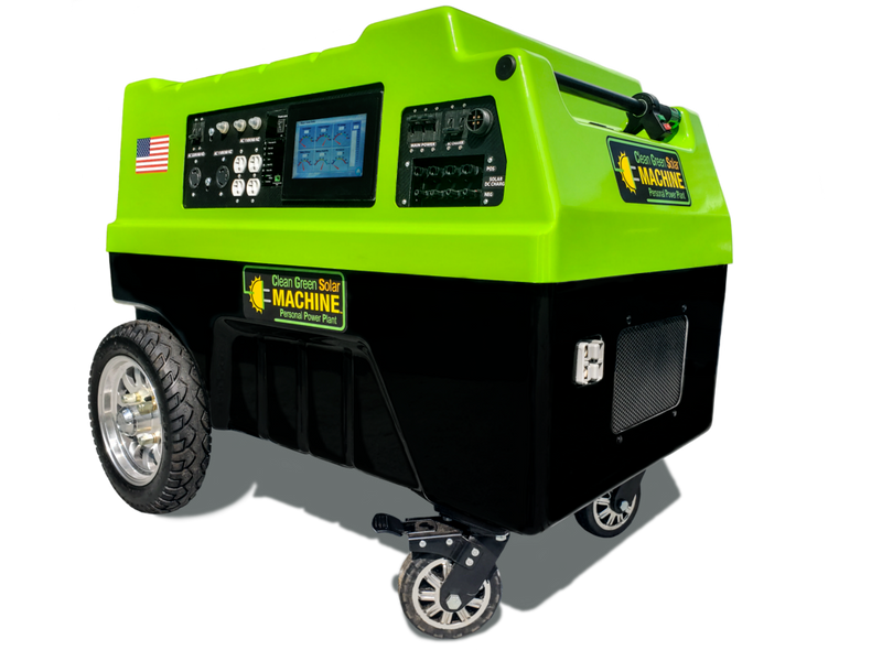 Clean Green Solar Machine 7,200w Solar Generator -12kWh Inlighten unit with Solar Panels