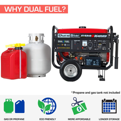 Image of DuroStar DS4850EH 4,850-Watt Dual Fuel Hybrid Generator