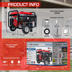 DuroStar DS4850EH 4,850-Watt Dual Fuel Hybrid Generator w/ Electric Start