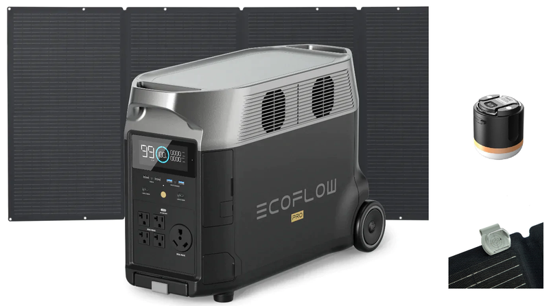 EcoFlow DELTA Pro with 400W Solar Panel plus a FREE Camping Light and Solar Angle Guide