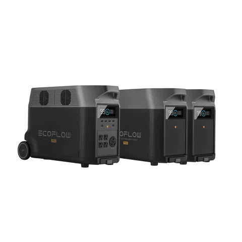 Image of EcoFlow DELTA Pro Portable Power Station With 2X Delta Pro Extra Batteries and 1200 Watts of Solar