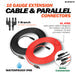 10 Gauge 50 Feet Solar Extension Cable and Parallel Connectors