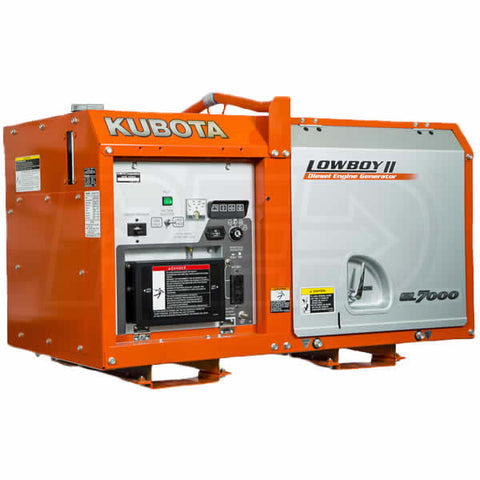 Image of Kubota GL7000TM  7000 Watt Lowboy II Series Industrial Diesel Generator w Output Terminals