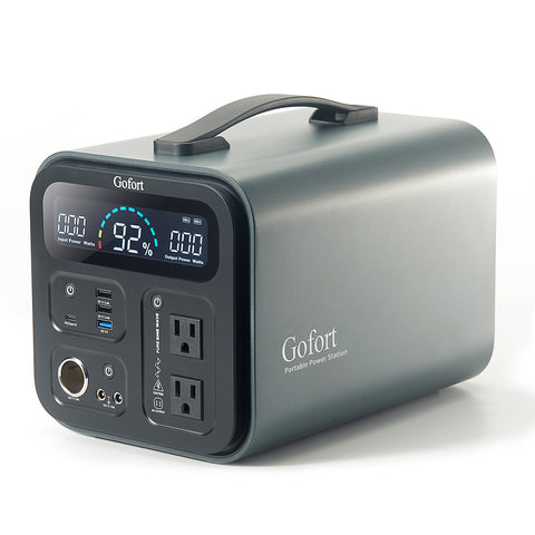 Image of GOFORT Portable Power Station, 1100Wh Solar Generator With 1200W (Peak 2000W)