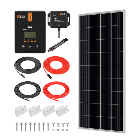 Image of Rich Solar 200 Watt Solar Kit with 40A MPPT Controller