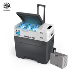 ACOPOWER LionCooler X50A Combo, 52 Quarts Solar Freezer & Extra 173Wh Battery (2 Batteries)