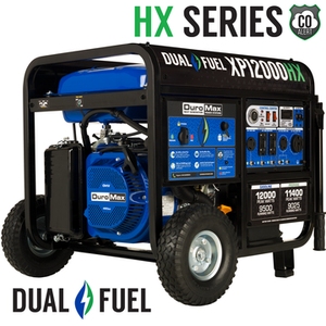 12,000 Watt Dual Fuel Portable HX Generator w/ CO Alert