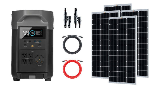 EcoFlow DELTA Pro Portable Power Station with 400 Watts of Solar Panels