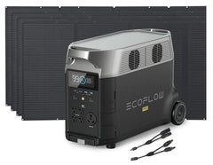 Ecoflow Delta Pro Solar Generator with 1600 Watts of Solar Panels 4 X 400 Watt Panels