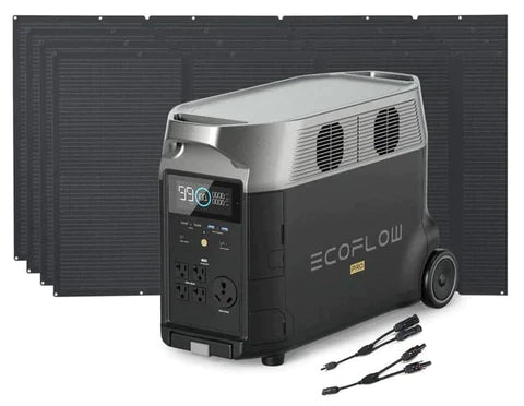 Image of EcoFlow DELTA Pro with 400W Solar Panel plus a FREE Camping Light and Solar Angle Guide