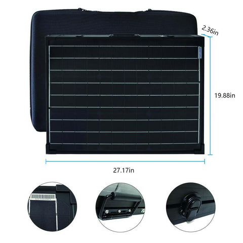 ACOPOWER 100W Foldable Solar Panel Kit, Waterproof ProteusX 20A Charge Controller  (New Launched)