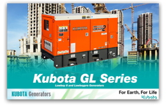 Kubota GL11000  11000 Watt Lowboy II Series Industrial Diesel Generator