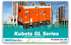 Kubota GL11000TM  11000 Watt Lowboy II Series Industrial Diesel Generator w Output Terminals