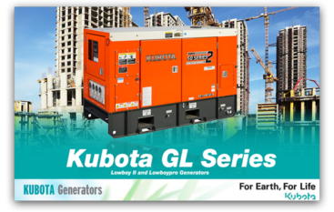 Image of Kubota GL11000TM  11000 Watt Lowboy II Series Industrial Diesel Generator w Output Terminals
