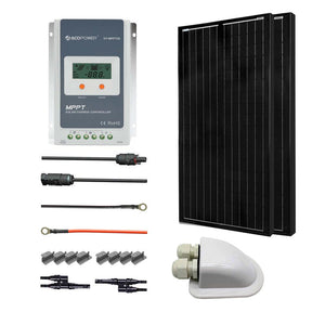 200 Watts All Black Monocrystalline Solar RV Kits