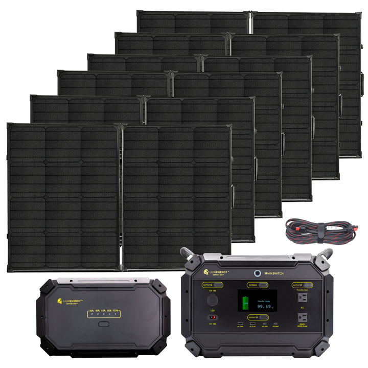 Lion Safari ME - 2000 Watt Complete Solar Generator Deluxe Kit - AllProGenerators