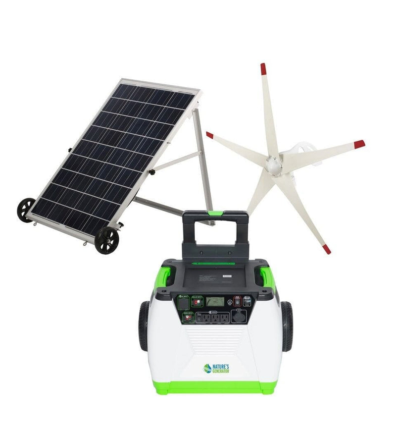 Nature's Generator Solar Generator With Wind Turbine GOLD - WE System Full Solar and Wind Power System - AllProGenerators
