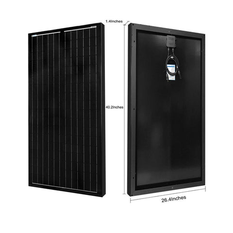 Image of 100 Watts All Black Monocrystalline Solar RV Kits